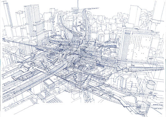 "Dismantling of Shibuya Station" Tomoyuki Tanaka
